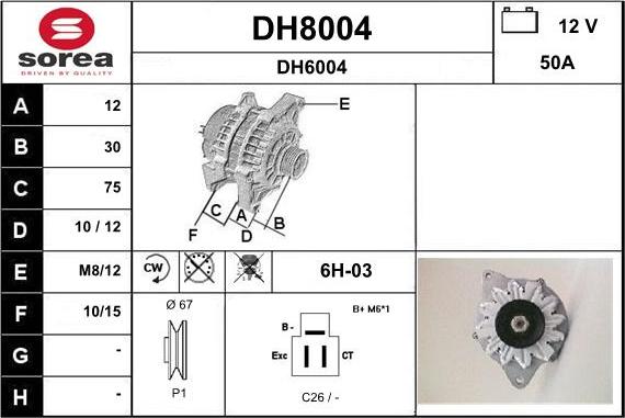 SNRA DH8004 - Ģenerators ps1.lv