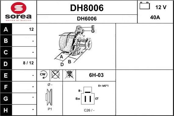 SNRA DH8006 - Ģenerators ps1.lv