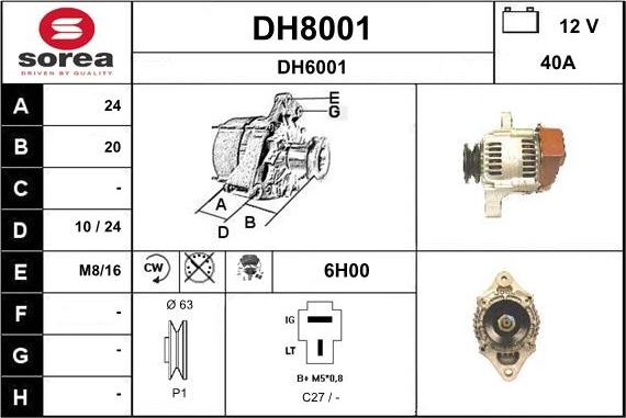 SNRA DH8001 - Ģenerators ps1.lv