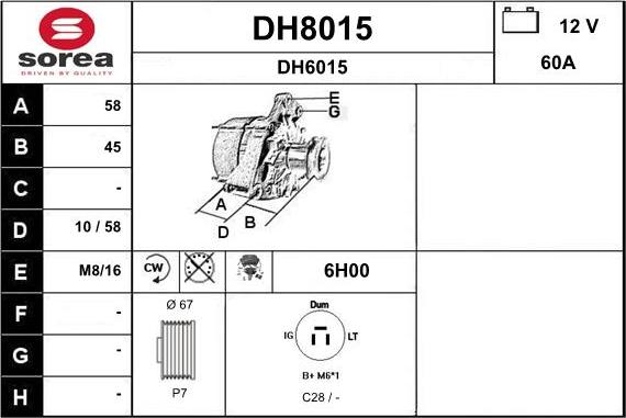 SNRA DH8015 - Ģenerators ps1.lv