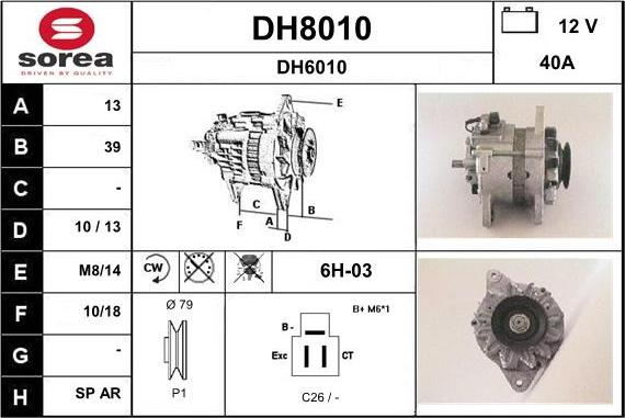 SNRA DH8010 - Ģenerators ps1.lv