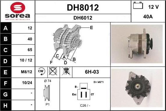 SNRA DH8012 - Ģenerators ps1.lv