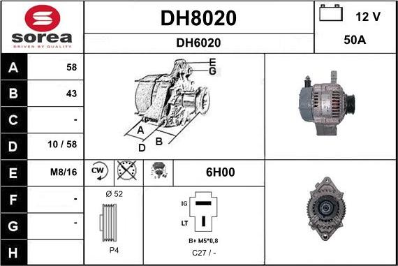 SNRA DH8020 - Ģenerators ps1.lv