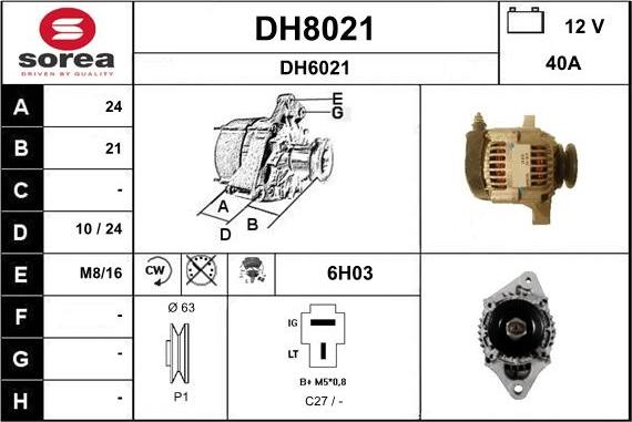 SNRA DH8021 - Ģenerators ps1.lv