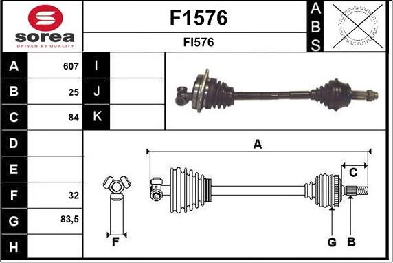 SNRA F1576 - Piedziņas vārpsta ps1.lv