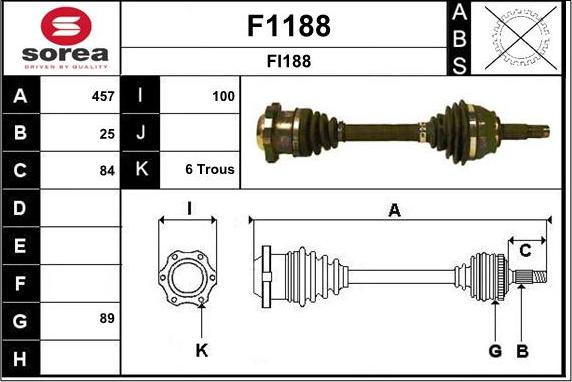 SNRA F1188 - Piedziņas vārpsta ps1.lv