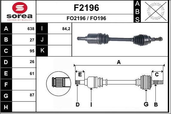 SNRA F2196 - Piedziņas vārpsta ps1.lv