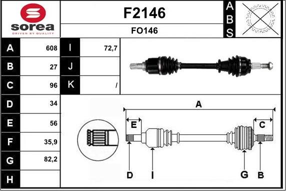 SNRA F2146 - Piedziņas vārpsta ps1.lv
