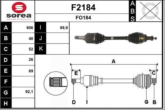 SNRA F2184 - Piedziņas vārpsta ps1.lv