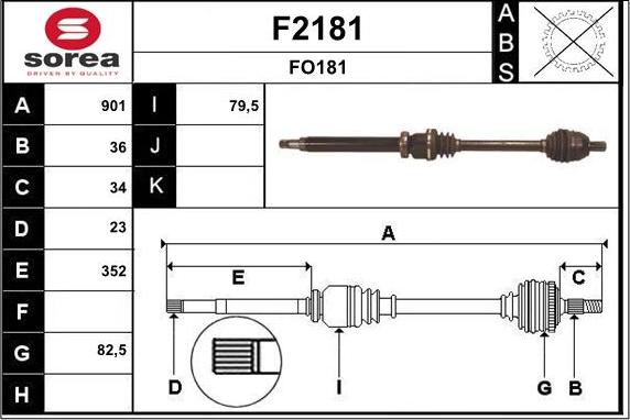 SNRA F2181 - Piedziņas vārpsta ps1.lv