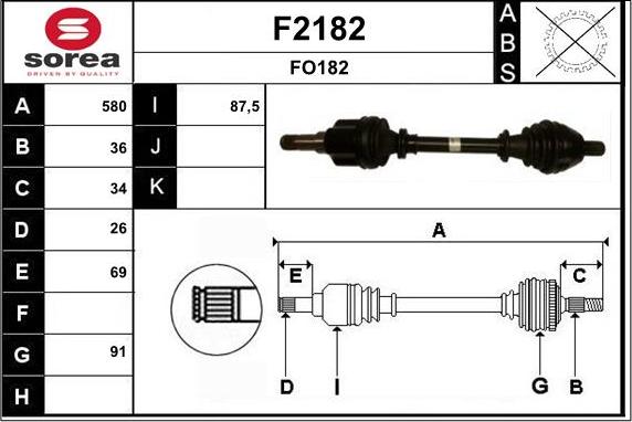 SNRA F2182 - Piedziņas vārpsta ps1.lv