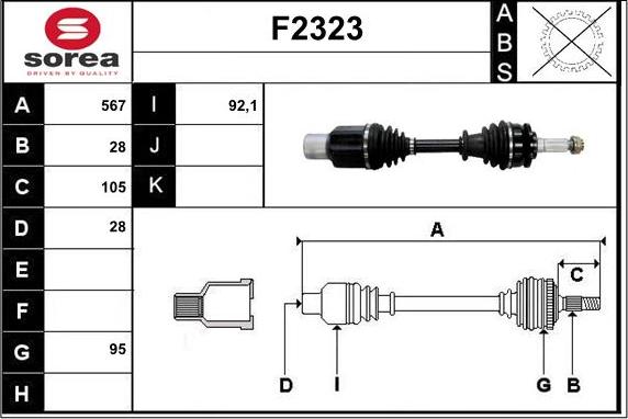 SNRA F2323 - Piedziņas vārpsta ps1.lv