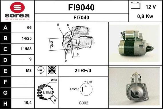 SNRA FI9040 - Starteris ps1.lv