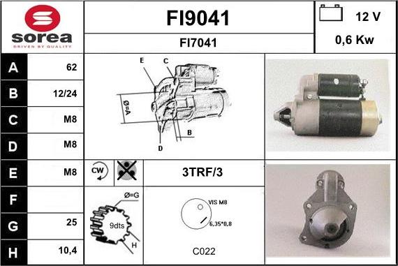 SNRA FI9041 - Starteris ps1.lv