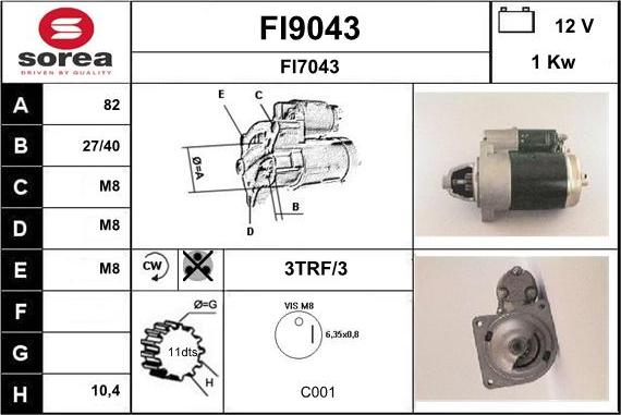 SNRA FI9043 - Starteris ps1.lv