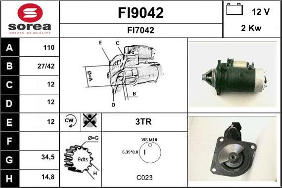 SNRA FI9042 - Starteris ps1.lv