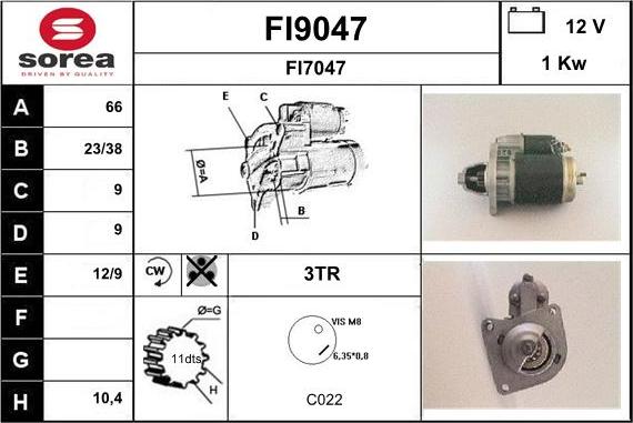 SNRA FI9047 - Starteris ps1.lv