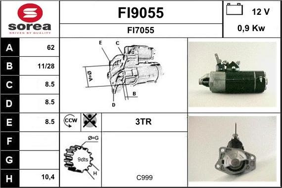 SNRA FI9055 - Starteris ps1.lv