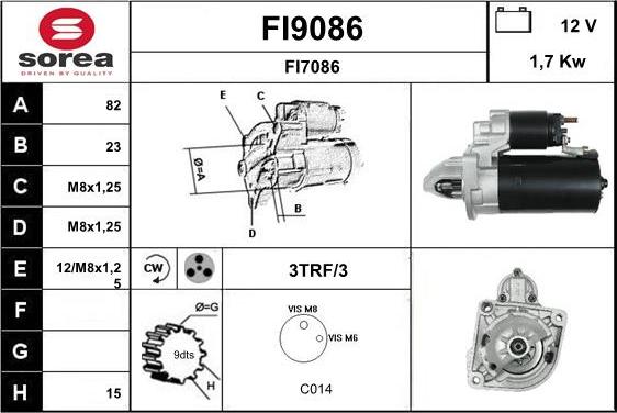 SNRA FI9086 - Starteris ps1.lv