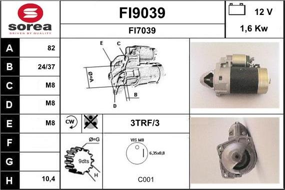 SNRA FI9039 - Starteris ps1.lv