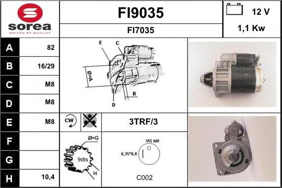 SNRA FI9035 - Starteris ps1.lv