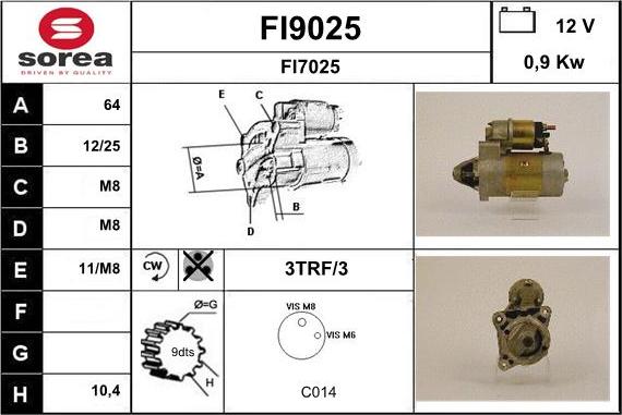 SNRA FI9025 - Starteris ps1.lv