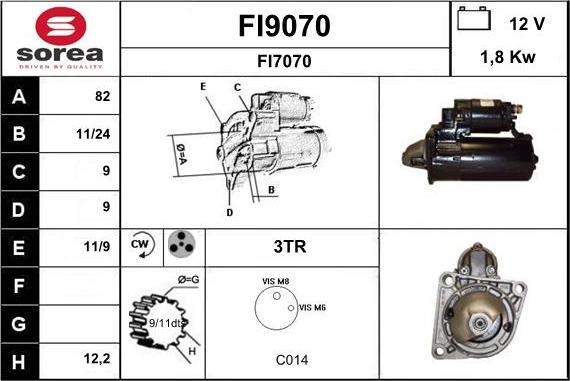 SNRA FI9070 - Starteris ps1.lv