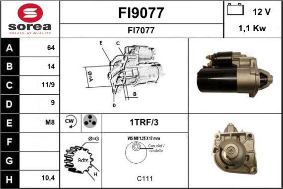 SNRA FI9077 - Starteris ps1.lv