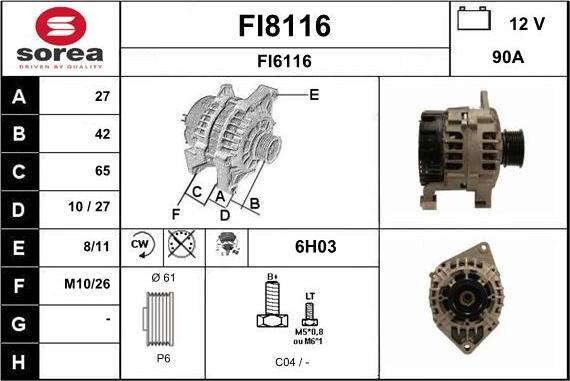 SNRA FI8116 - Ģenerators ps1.lv
