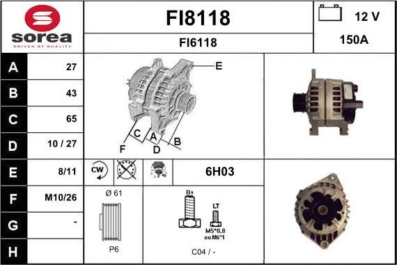 SNRA FI8118 - Ģenerators ps1.lv