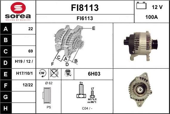 SNRA FI8113 - Ģenerators ps1.lv