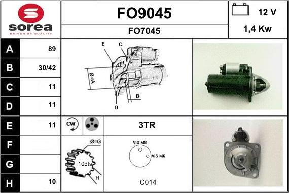 SNRA FO9045 - Starteris ps1.lv