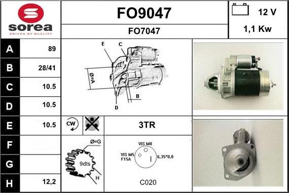 SNRA FO9047 - Starteris ps1.lv