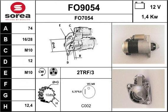 SNRA FO9054 - Starteris ps1.lv