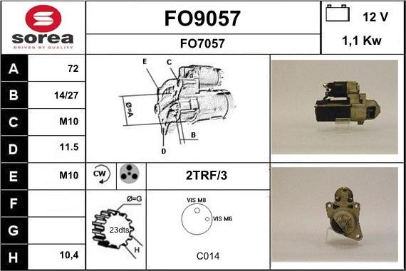 SNRA FO9057 - Starteris ps1.lv