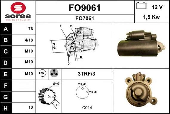 SNRA FO9061 - Starteris ps1.lv