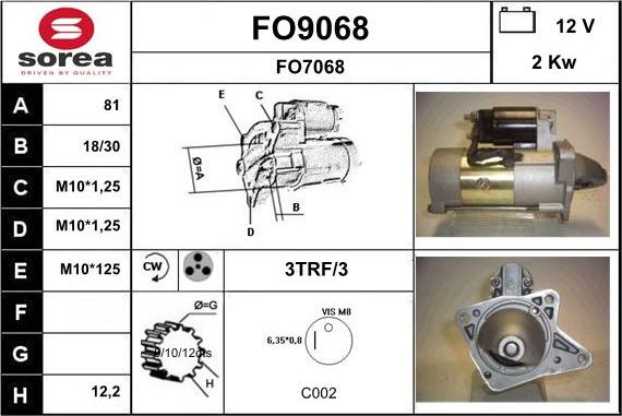 SNRA FO9068 - Starteris ps1.lv