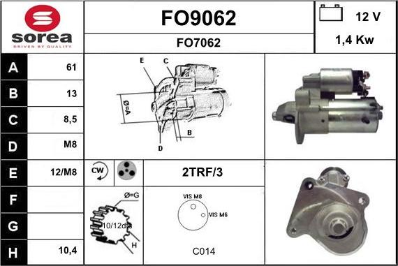 SNRA FO9062 - Starteris ps1.lv