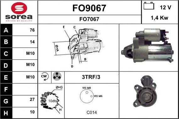 SNRA FO9067 - Starteris ps1.lv