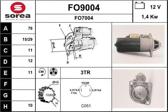 SNRA FO9004 - Starteris ps1.lv