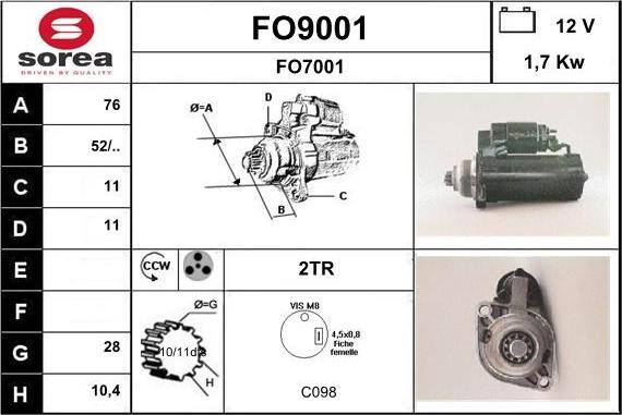 SNRA FO9001 - Starteris ps1.lv