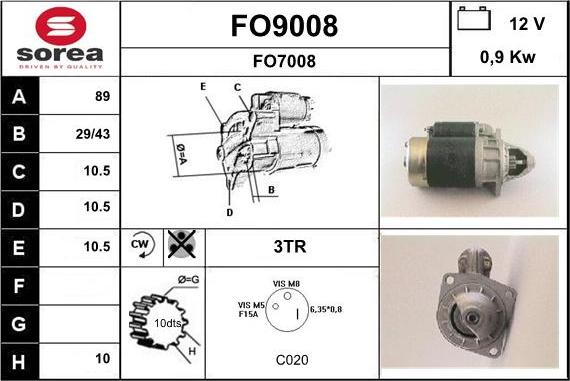 SNRA FO9008 - Starteris ps1.lv