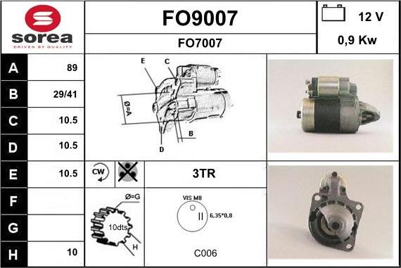 SNRA FO9007 - Starteris ps1.lv