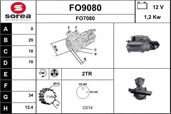 SNRA FO9080 - Starteris ps1.lv