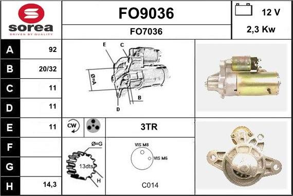 SNRA FO9036 - Starteris ps1.lv