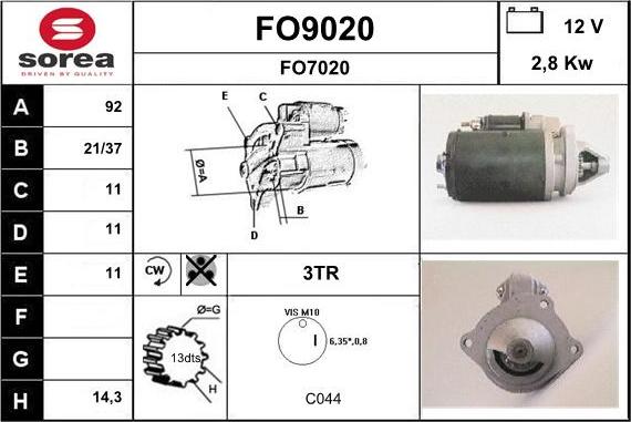 SNRA FO9020 - Starteris ps1.lv