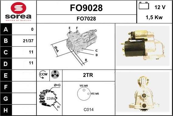 SNRA FO9028 - Starteris ps1.lv