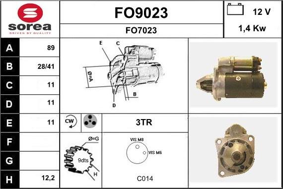 SNRA FO9023 - Starteris ps1.lv