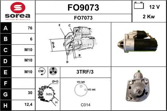 SNRA FO9073 - Starteris ps1.lv