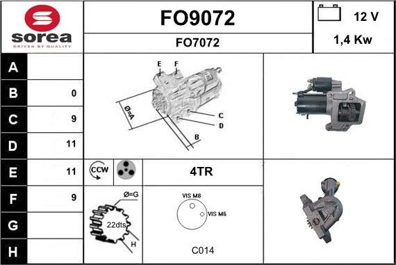 SNRA FO9072 - Starteris ps1.lv